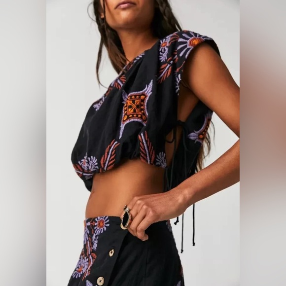 NWT Free People Sardinia Sun Mini Dress size 10 - Picture 2 of 14